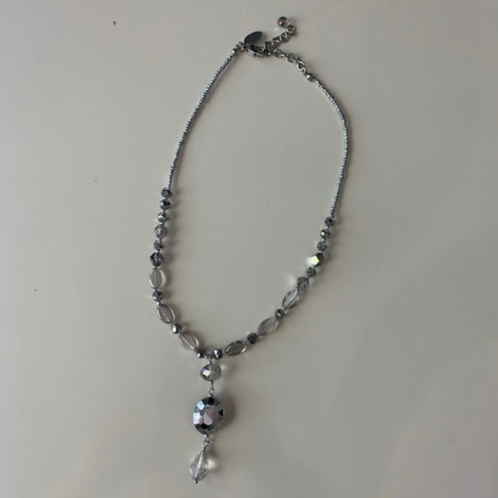 WHBM statement drop Y necklace